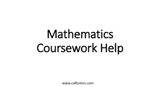 Mathematics Coursework Help