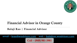 Financial Advisor in Orange County