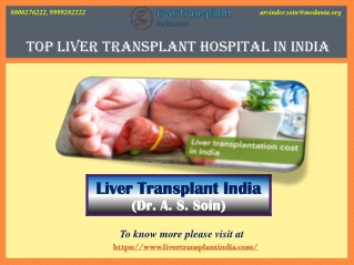 Top Liver Transplant Hospital in India