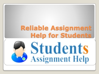 Reliable Assignment Help for Students