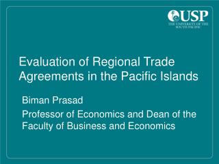 Evaluation of Regional Trade Agreements in the Pacific Islands
