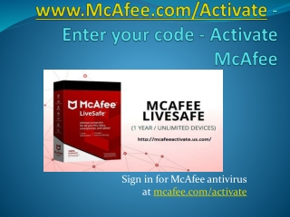 www.McAfee.com/Activate - Enter your code - Activate McAfee