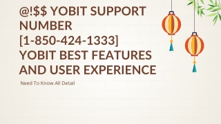 @!$$ Yobit Support Number [1-850-424-1333] Yobit Best Features and User Experience