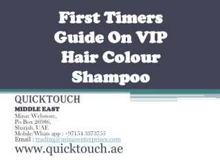 First Timers Guide On VIP Hair Colour Shampoo