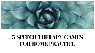 5 Speech Therapy Games for Home Practice