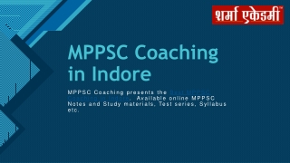 Best MPPSC Coaching in Indore