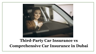 Third-Party Car Insurance vs Comprehensive Car Insurance in Dubai