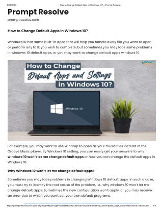 How to Change Default Apps in Windows 10?