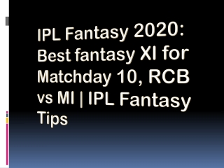 IPL Fantasy 2020 | Free Cricket Betting Tips | Online Cricket Betting