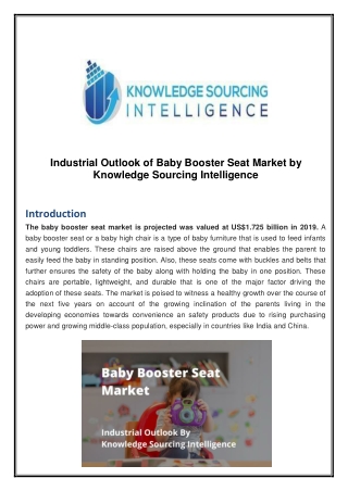 Industrial Outlook of Baby Booster Seat Market by Knowledge Sourcing