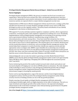 Privileged Identity Management Market Research Report - Global Forecast till 2025