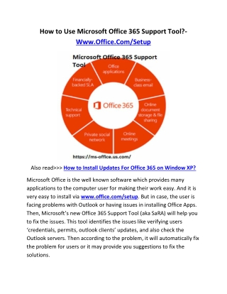 How to Use Microsoft Office 365 Support Tool?- Www.Office.Com/Setup