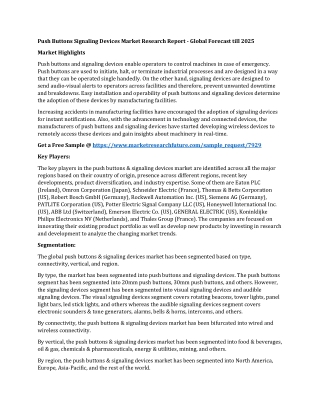 Push Buttons Signaling Devices Market Research Report - Global Forecast till 2025