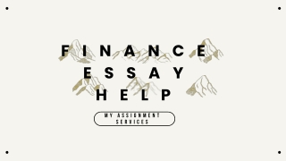 Finance Essay Help in UK