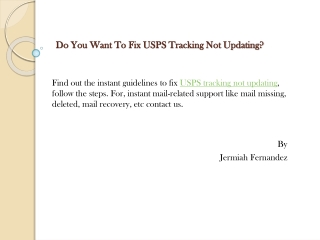 Do You Want To Fix USPS Tracking Not Updating?
