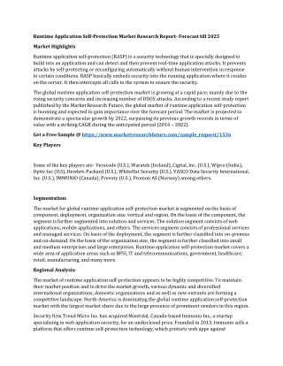 Runtime Application Self-Protection Market Research Report- Forecast till 2025