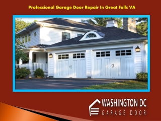 Professional Garage Door Repair In Great Falls VA
