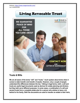 Living Revocable Trust - Make a Will Online - Living Trust
