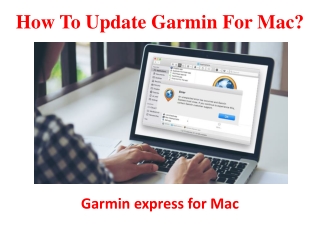 How To update Garmin for Mac?