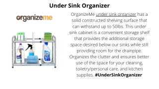 Under Sink Organizer