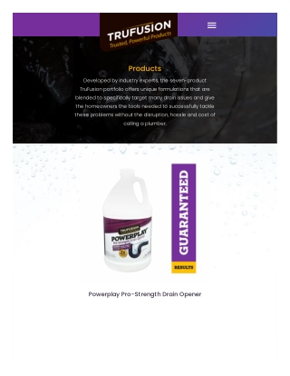 Chemical Drain Opener | Liquid Enzyme Drain Cleaner Products - TruFusion™