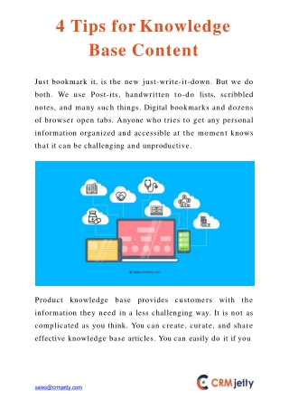 4 Tips for Knowledge Base Content