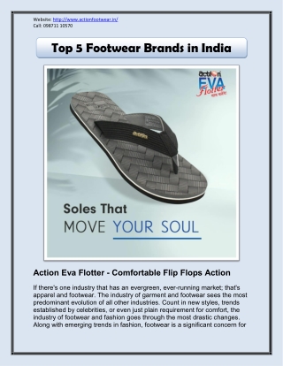 Action EVA Flotter - Top 5 Footwear Brands in India