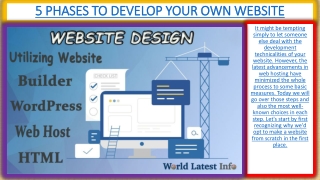 5 PHASES TO DEVELOP YOUR OWN WEBSITE