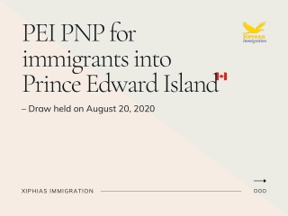 PEI PNP for Immigrants Into Prince Edward Island –Draw Held on August 20, 2020