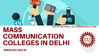 Top Media And Journalism Course in Delhi | Delhi School of Mass Communication