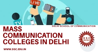 Best public relations colleges in india | Delhi School of Mass Communication