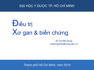 6. Điều trị Xơ gan và biến chứng 2019