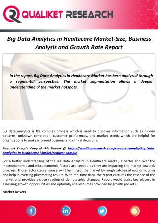 Big Data Analytics in Healthcare Market Size, Technology Insights and Forecast Report by 2027