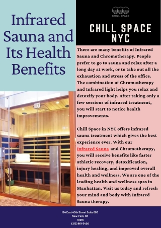 Infrared Sauna and Its Health Benefits