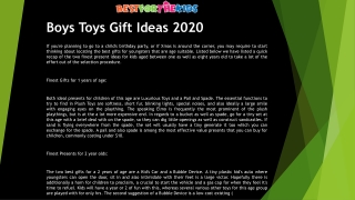 Boys Toys Gift Ideas 2020