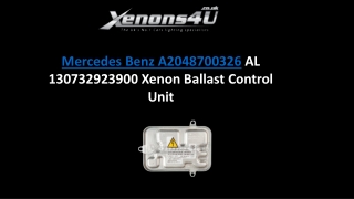 Mercedes Benz A2048700326 AL 130732923900 Xenon Ballast Control Unit