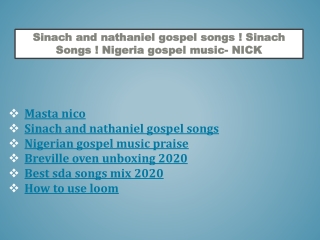 Sinach and nathaniel gospel songs
