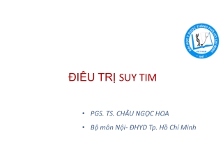 15. Điều trị Suy tim 2019