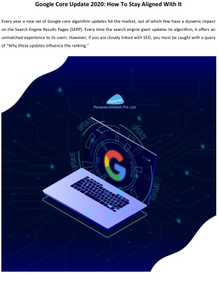 Google Core Update 2020: How To Stay Aligned With It