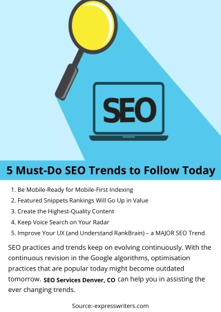 5 Must-Do SEO Trends to Follow Today