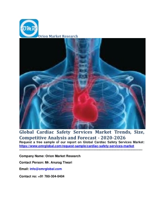 Global Cardiac Safety Services Market Trends, Size, Competitive Analysis and Forecast - 2020-2026