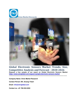 Global Electronic Sensors Market Trends, Size, Competitive Analysis and Forecast - 2020-2026