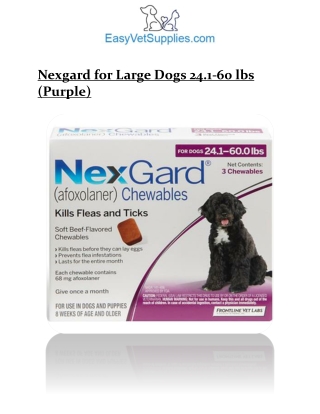 Nexgard for Large Dogs 24.1-60 lbs (Purple) - EasyVetsSupplies