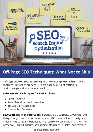 Off-Page SEO Techniques: What Not to Skip