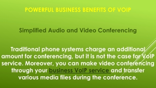 Powerful Business benefits of VoIP