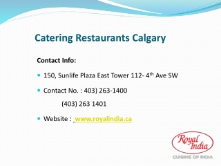 Catering Restaurants Calgary