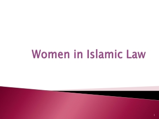 Women in Islamic Law