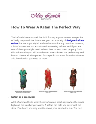 How To Wear A Katan The Perfect Way