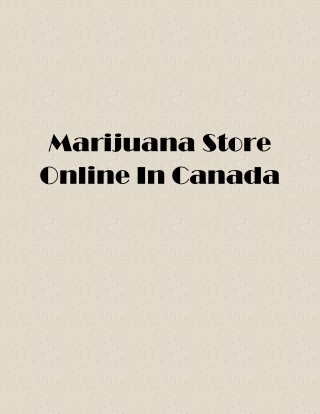 Marijuana Store Online In Canada - Carly's Garden