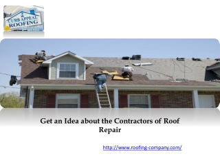 Get an Idea about the Contractors of Roof Repair